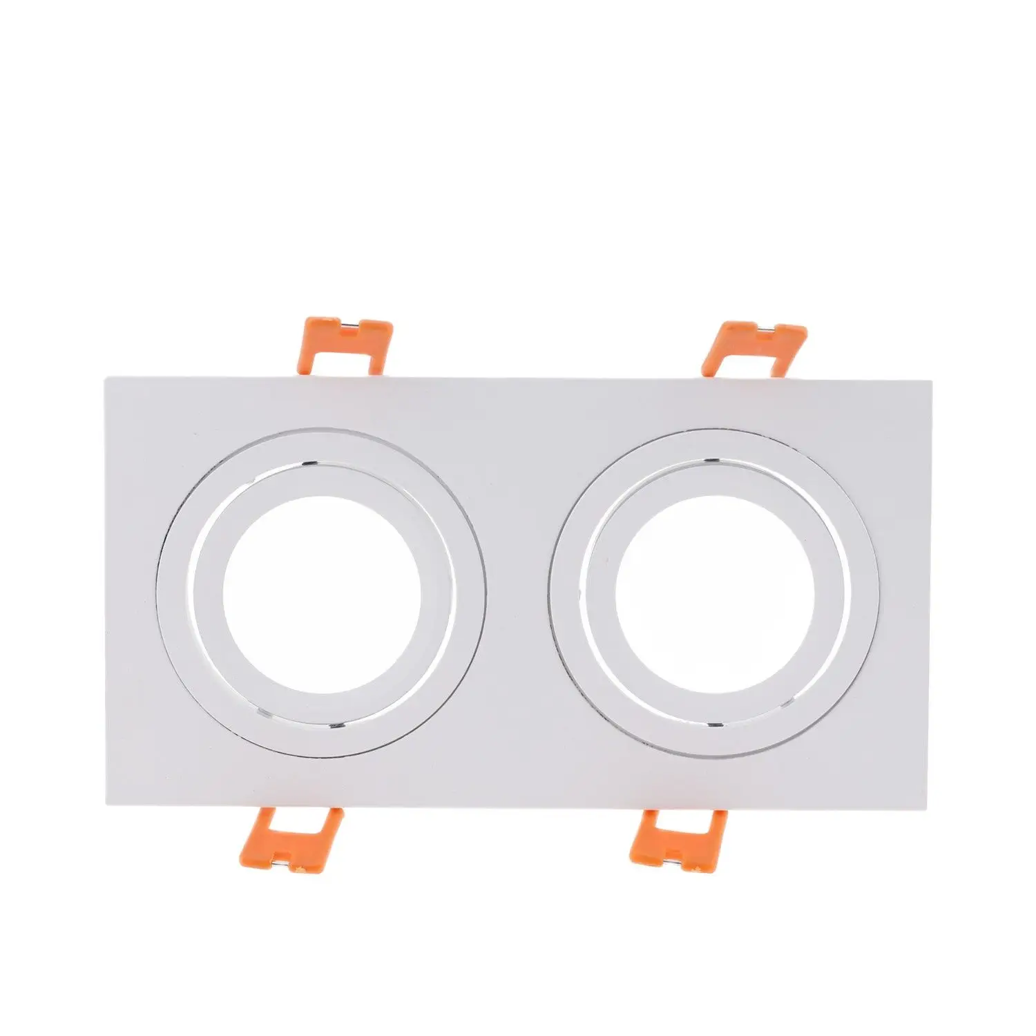 

DIY square aluminum led down light fixture brim for MR16 GU10 holder frame dia 50mm rotable led spotlight fittings