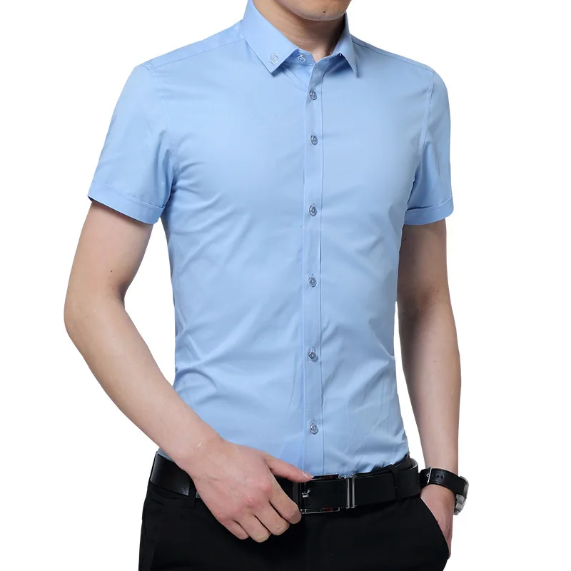 

2022 New Summer Men Shirts Leisure Slim Fit Fashion Men's Thin Short Sleeved Shirt Casual Dress Shirt