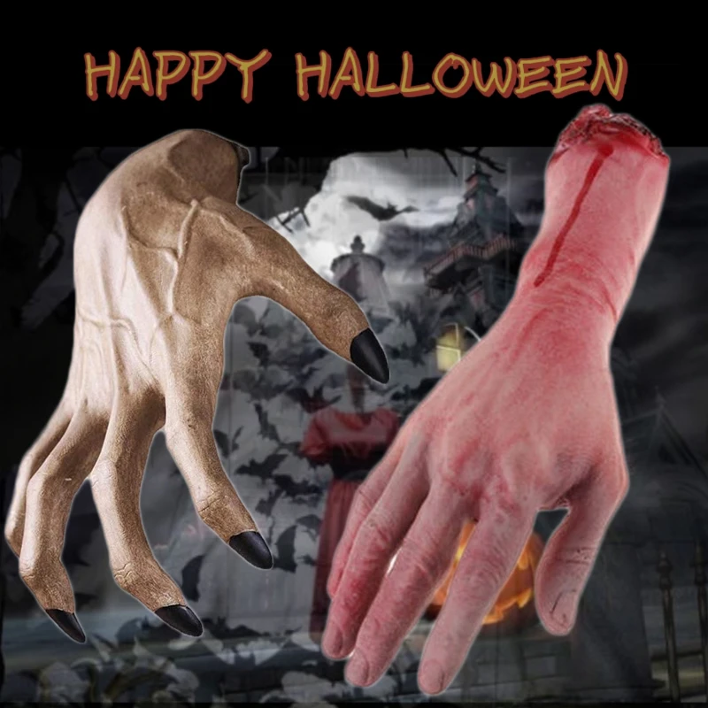 

Украшение для Хэллоуина, рука дьявола, призрак, Кровавая рука, монстр, рука зомби, украшение для дома, вечевечерние, Хэллоуина, реквизит для у...