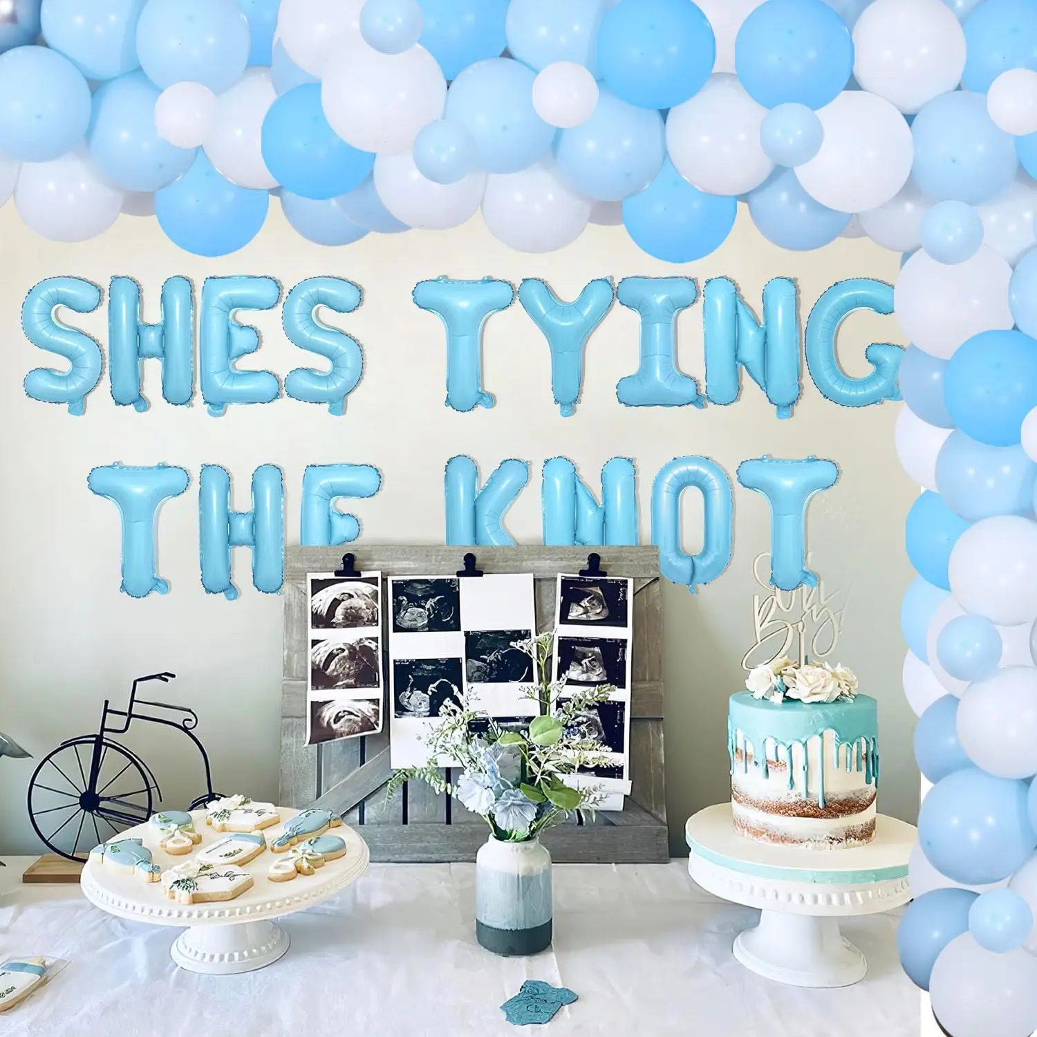 Kreat4joy 98 шт. синий бант девичник гирлянда арочный комплект она завязывание узел