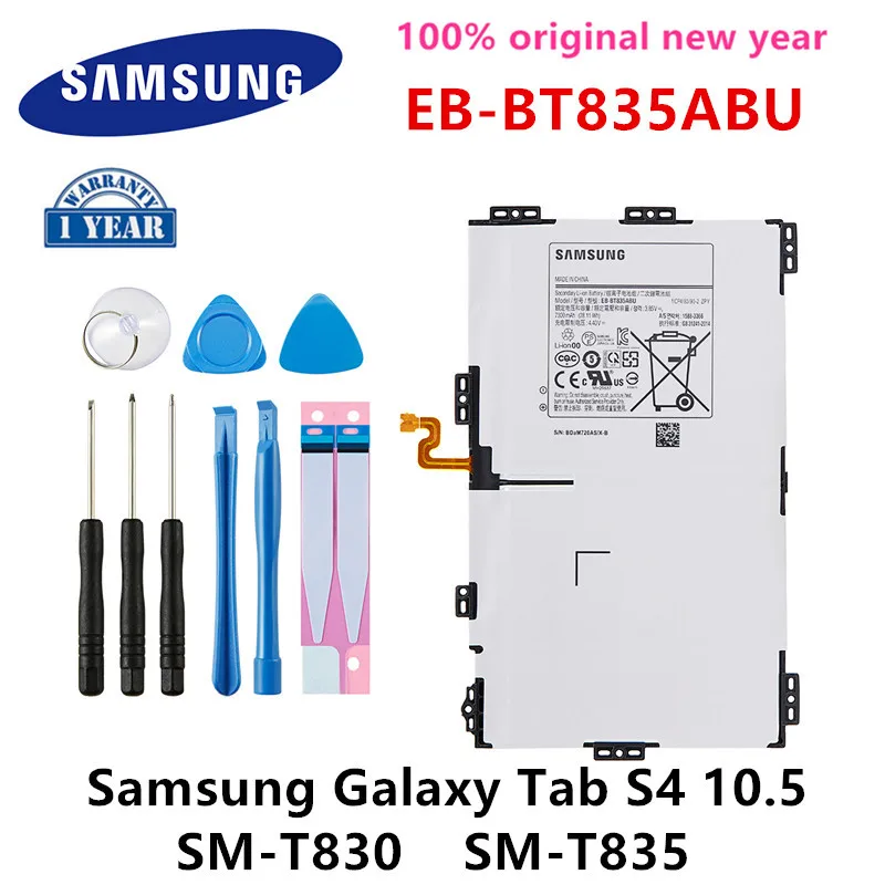 

SAMSUNG original EB-BT835ABU 7300mAh Tablet Replacement Battery For Samsung Galaxy Tab S4 10.5 SM-T830 T830 SM-T835 T835 +Tools