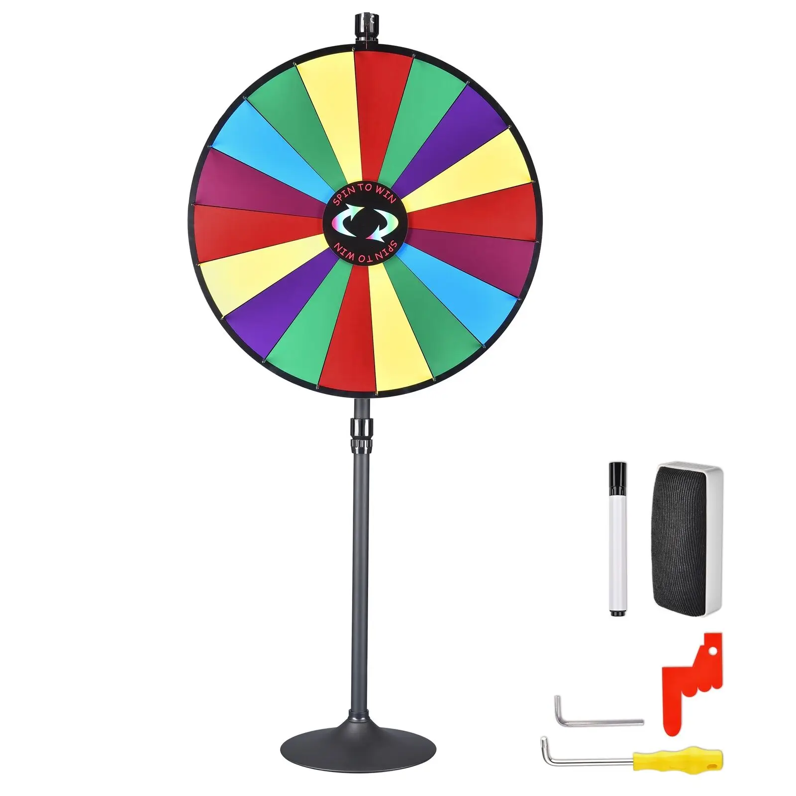 

36 Ø Prize Wheel Tabletop & Floor Stand Use with Reusable Acrylic Writing Board