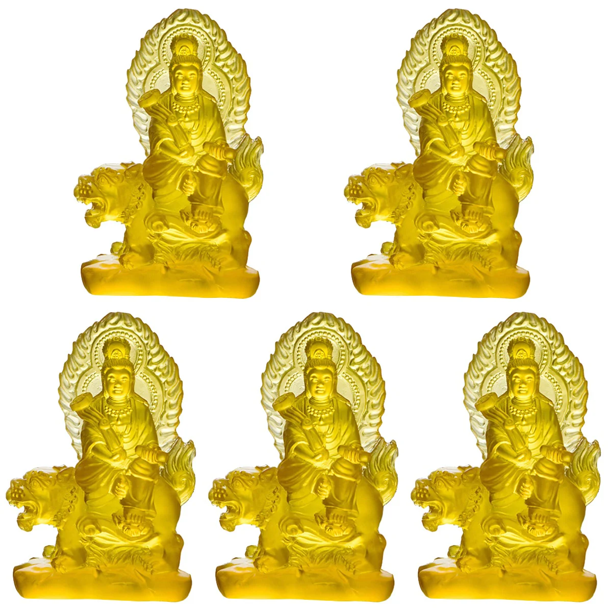 5x Decoration Home Office Temple Figurine For Home Figurine Decor Figurine for Desk Home Office