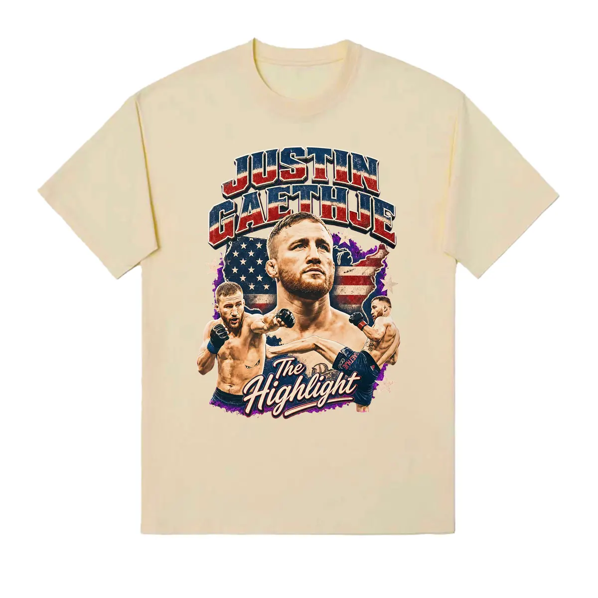 Фото Футболка с ретро-графикой Justin Gaethje 