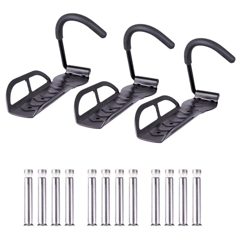 

3 Pcs Bicycle Parking Rack Parts Heavy-Duty Wall-Mounted Hooks Bicycle Storage Fixed Racks Mountain Bike Display Racks