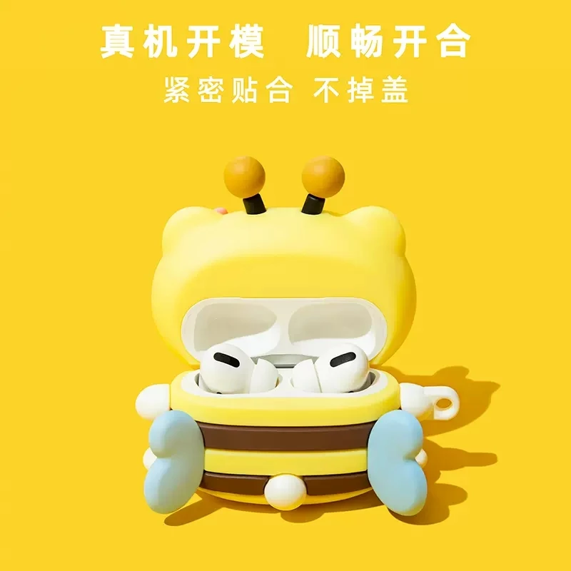 Для Airpods 1 2 3 4 Pro силиконовый чехол для наушников Flying Bee Hello Kitty аксессуары