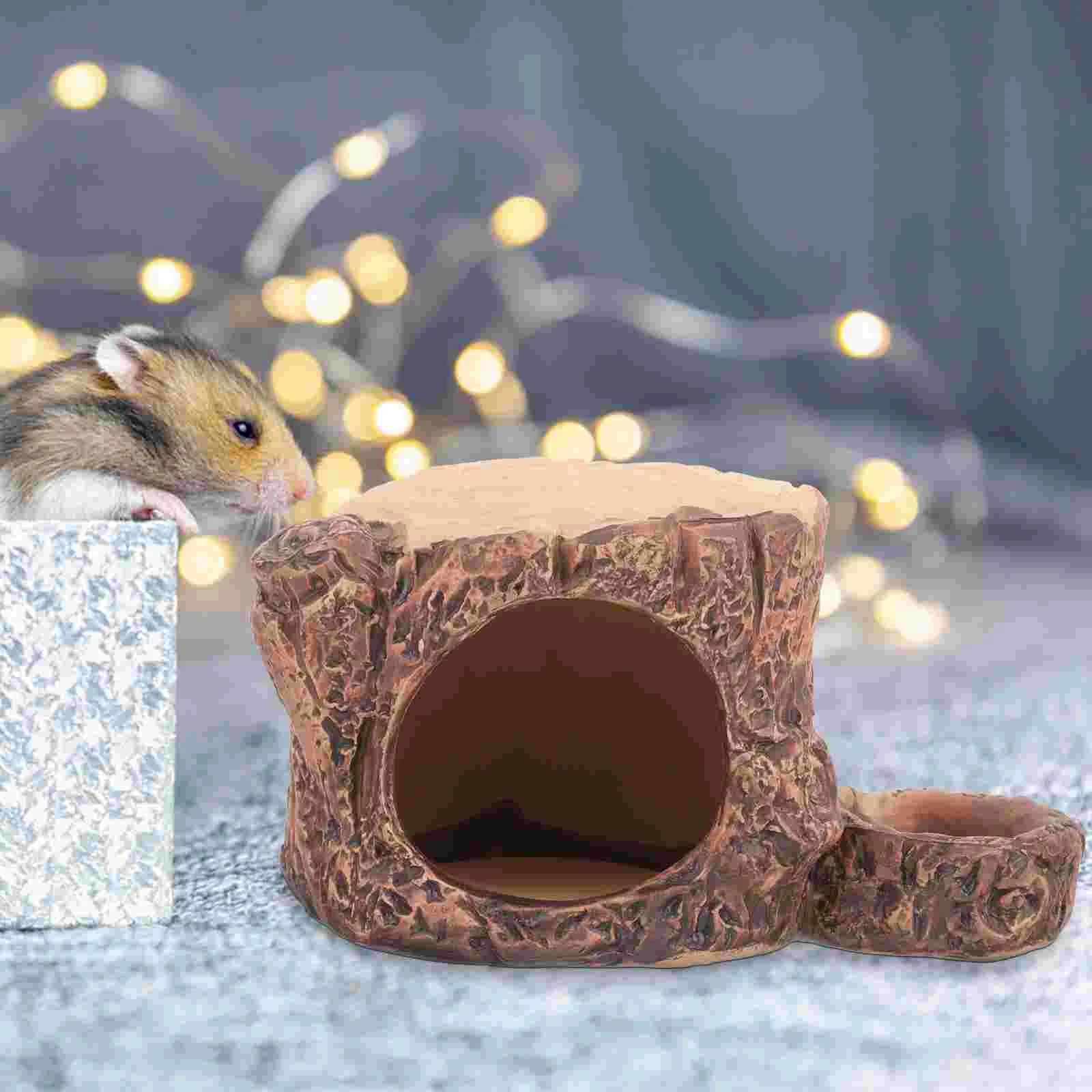 

Hamster Ceramic Nest Cooling Small Animal Hideout House Hedgehog Lovely Home Cages Bed Hides Decor