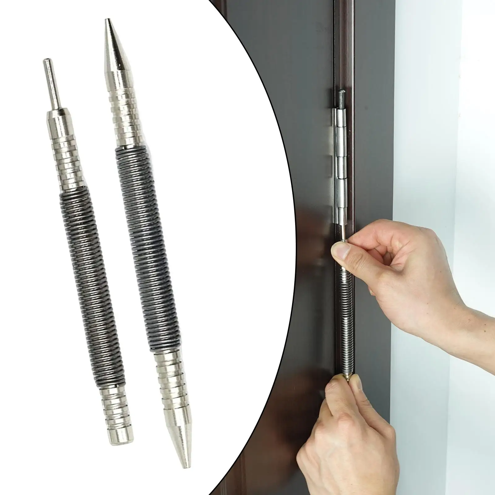 

2Pcs Nail Set and Hinge Pin Tool Carbon Steel Spring Pin Punch
