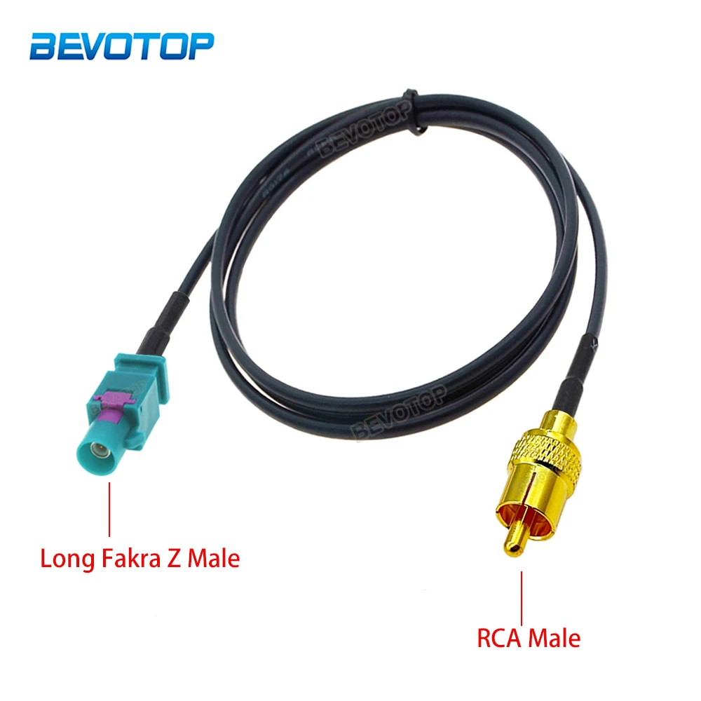 Кабель RG174 RF, штекер RCA на универсальный длинный разъем Fakra Z, штекер коаксиального отверстия для радиоприемника, камеры заднего вида, 15 см-10 м
