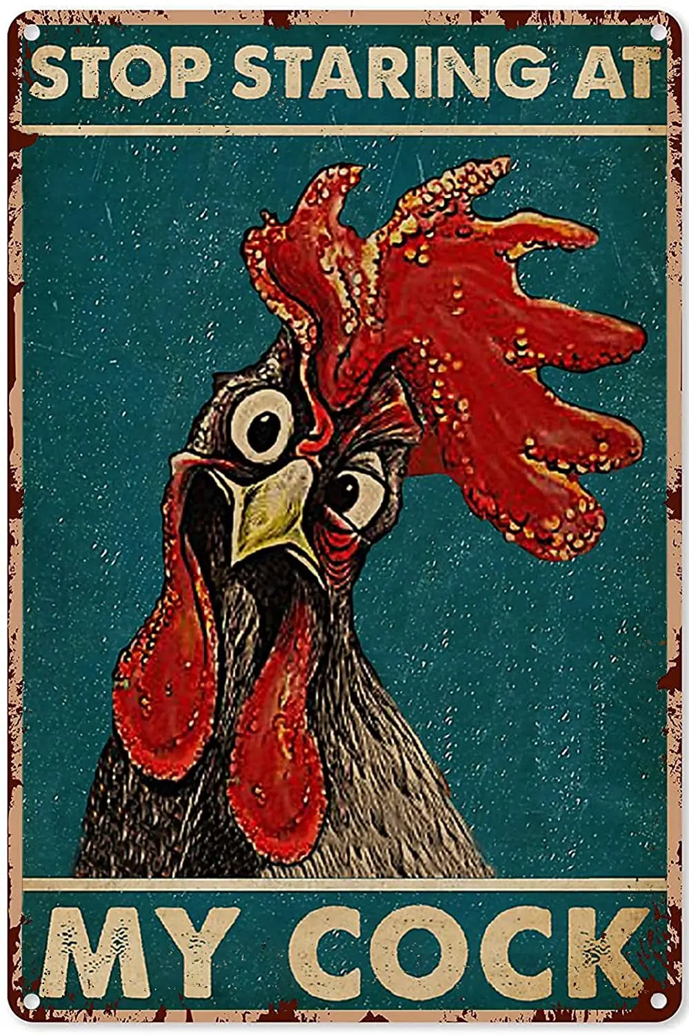 

Chicken Wall Decor for Kitchen Chicken Coop Signs Metal Chicken Metal Signs Outdoor Funny Chicken Signs Retro