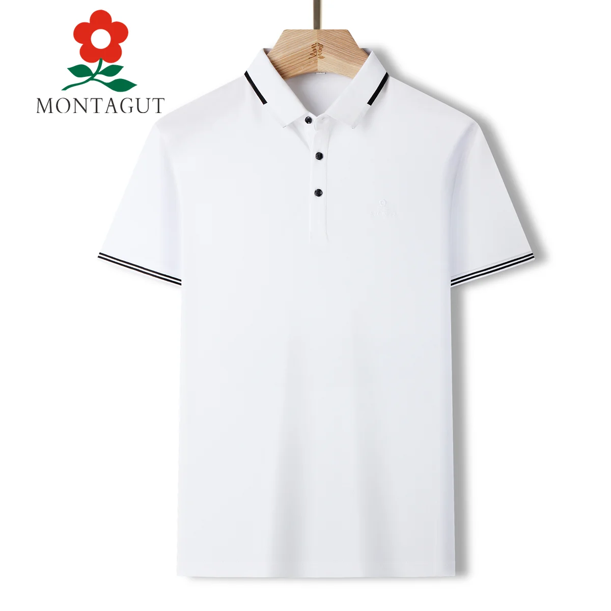 

Montagut [breathable and comfortable] summer new style simple leisure versatile men's POLO T-shirt short sleeve