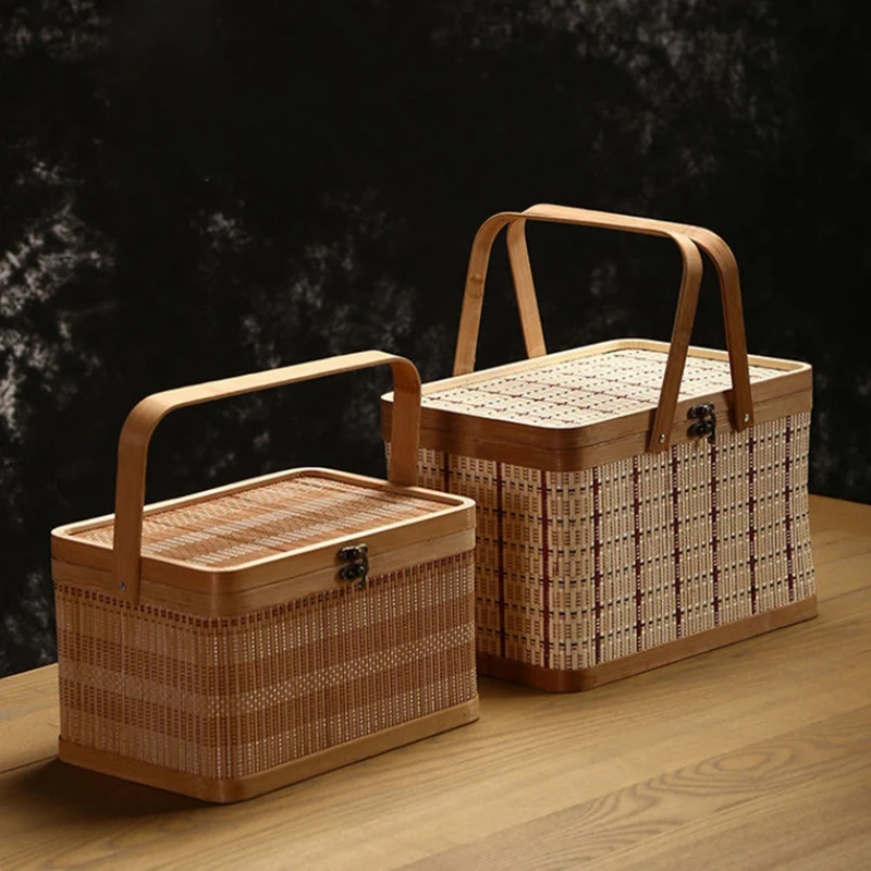 

Бамбуковый Плетеный Zongzi лунный торт Весенний фестиваль Новый год специальные кондитерские изделия сушеные фрукты игрушки корзины для хран...