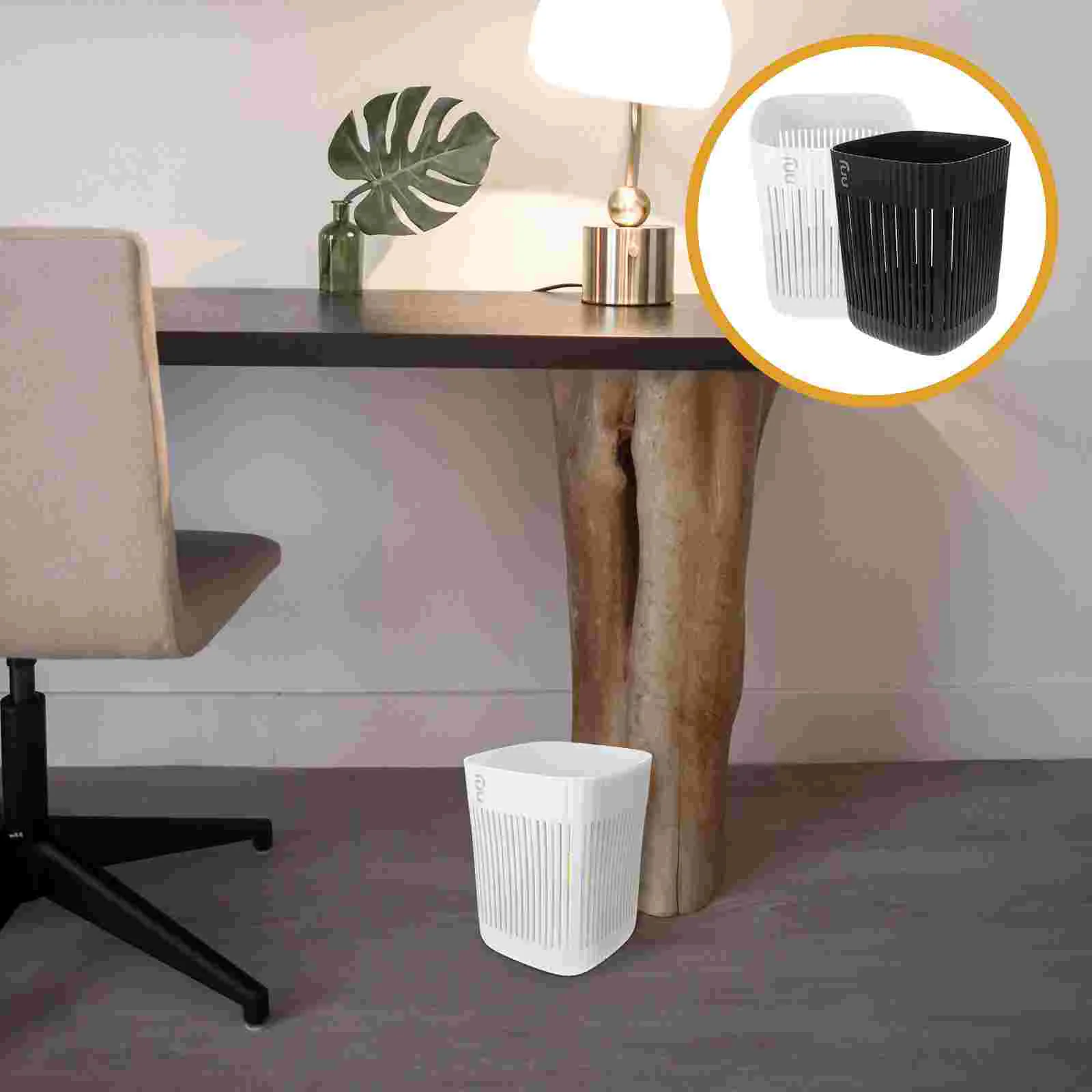 

Trash Can Garbage Container Waste Bin Office Kitchen Cans Bucket Wastebasket Small Storage Basketbins Recycling Bedroom Desktop