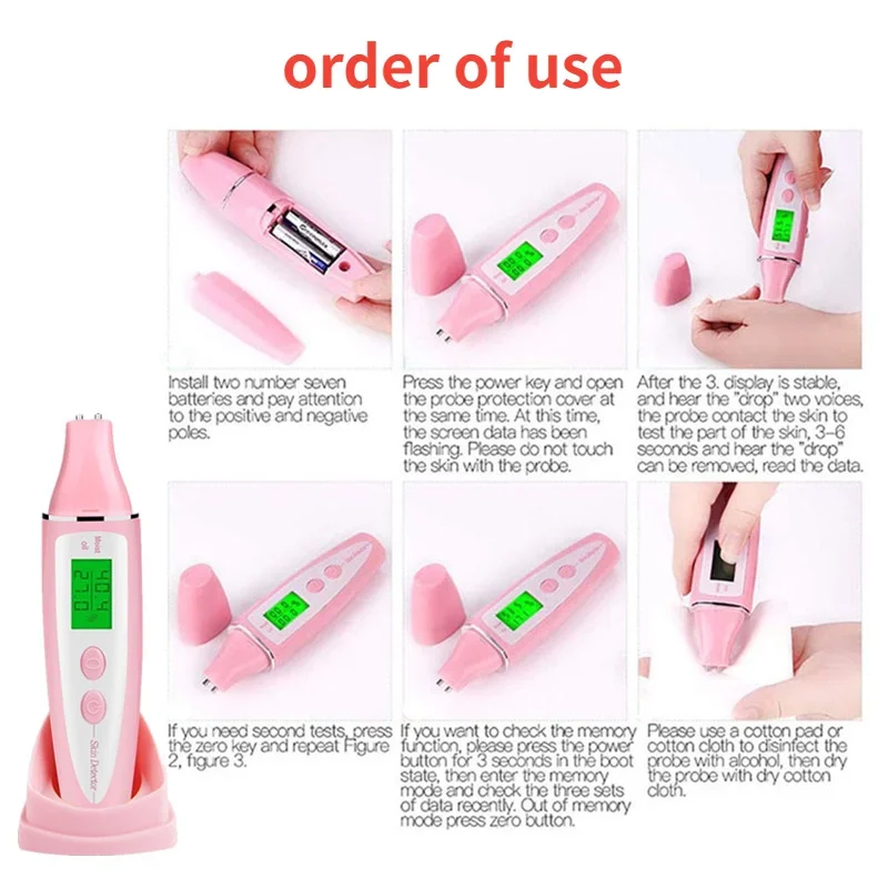 ЖК-цифровой анализатор кожи точный детектор тестер влажности масла для уход за