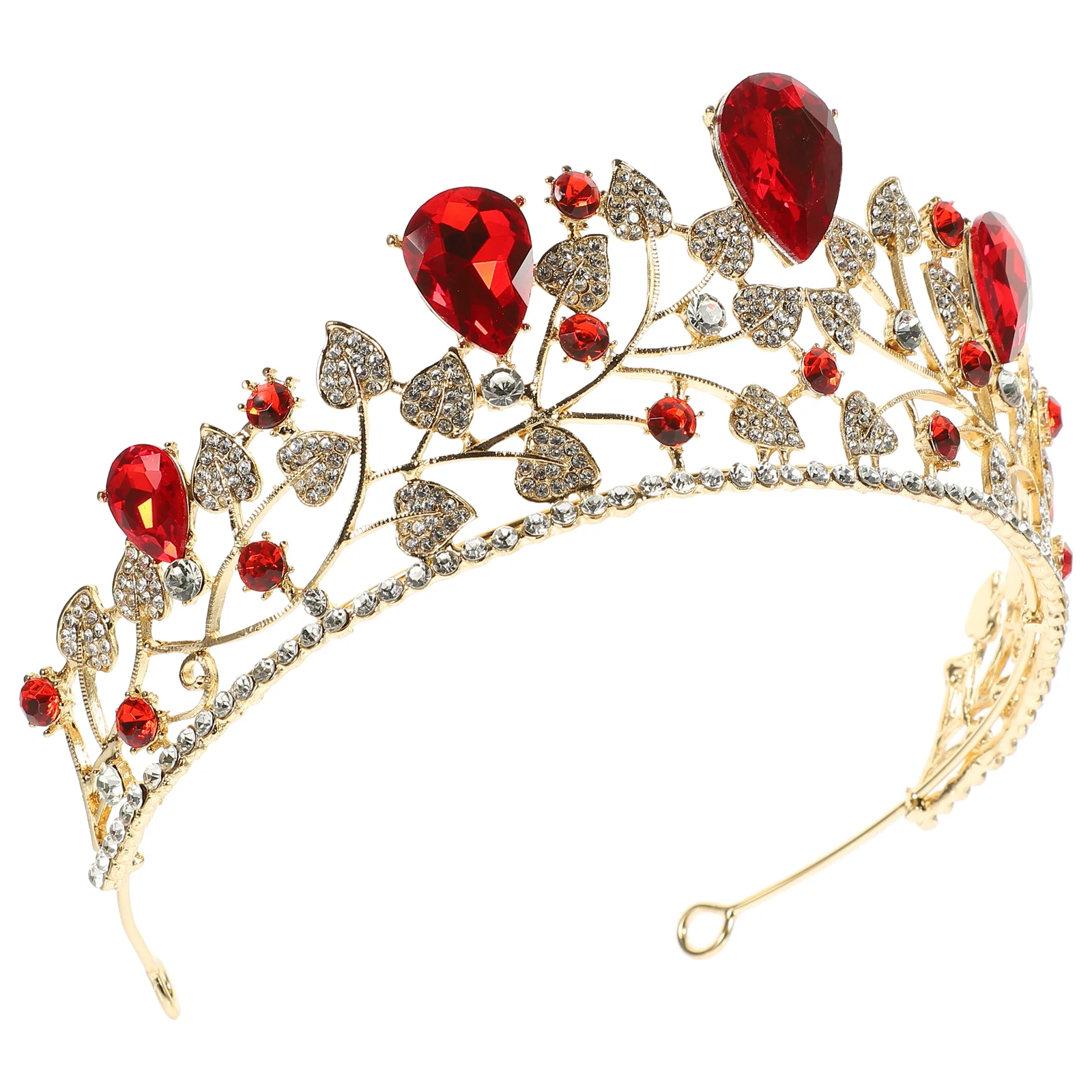 

Модная женская свадебная тиара для невесты корона барокко Тиара заколка для волос (красный)