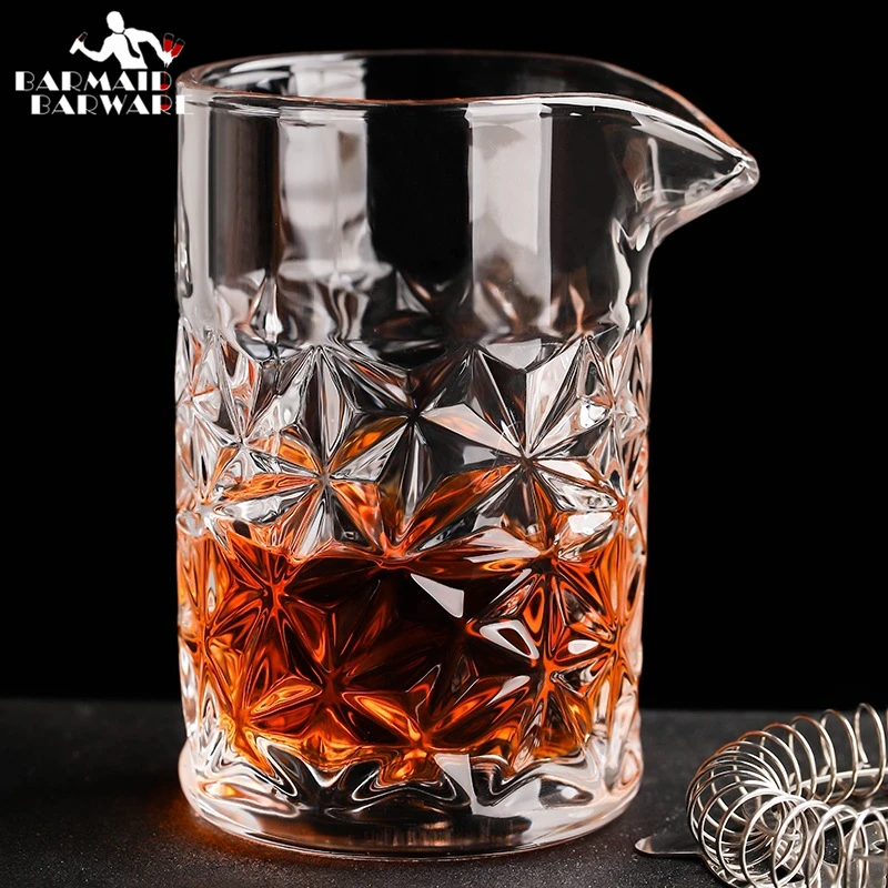

500ml Glass Studded Cocktail Mixing Glass Barware