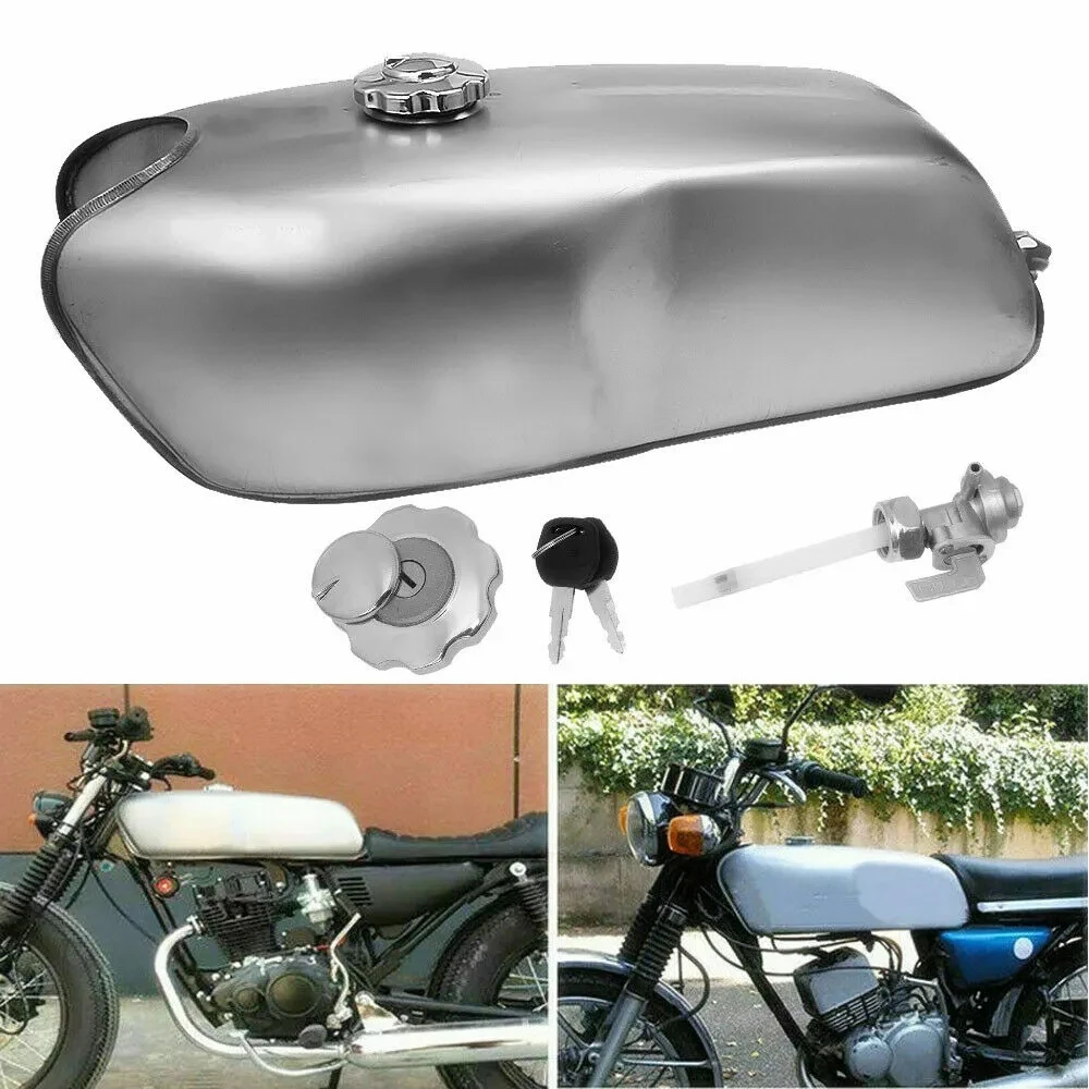 

Универсальный Неокрашенный газовый топливный бак для мотоцикла 9л/2,4 галлонов Для Кафе Racer для BMW Honda Yamaha Suzuki
