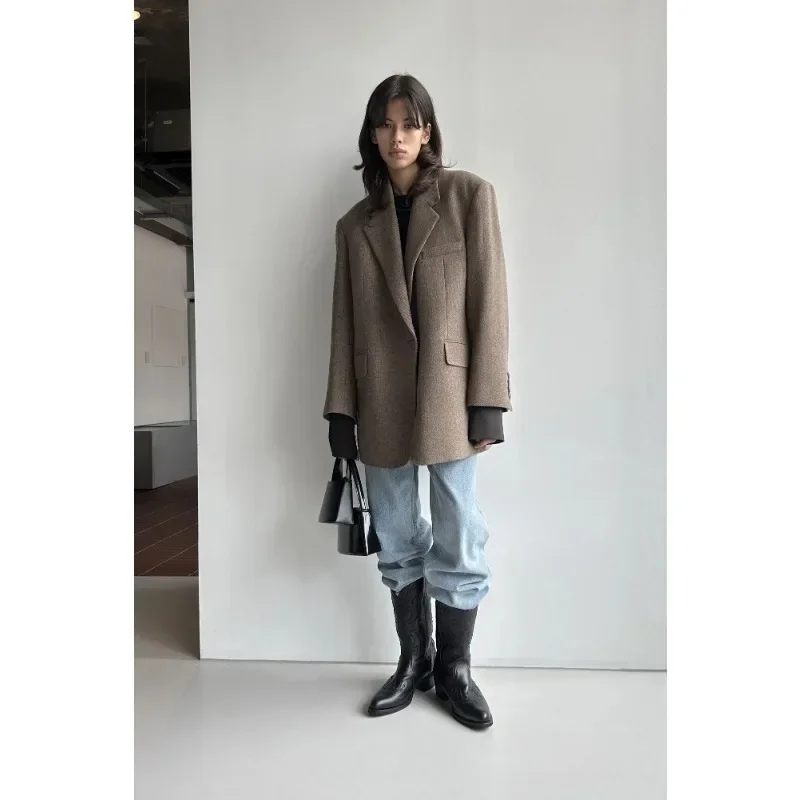 LC @ Зимняя женская тонкая куртка на одной пуговице с длинными рукавами теплое