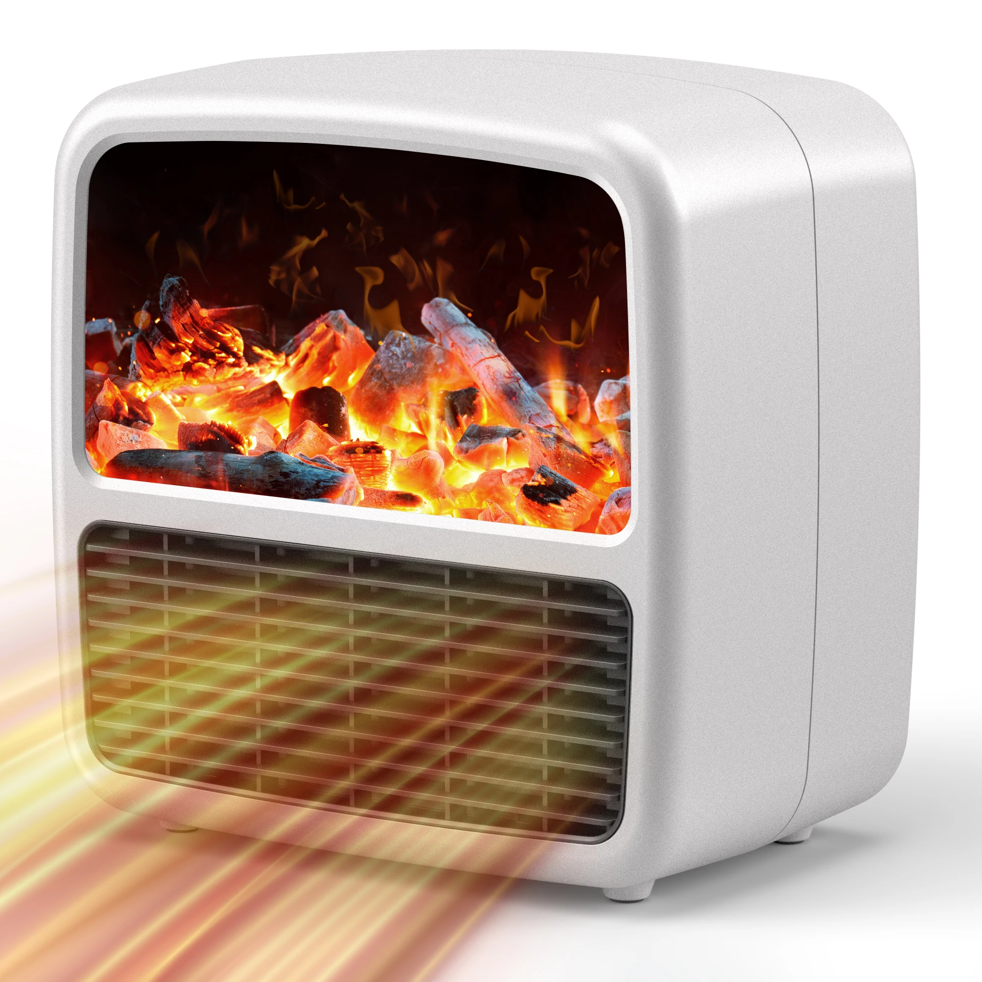 

Mini Portable New Heater Fan Household Heater Desktop Electric Heater Ceramic Heating Charcoal Small Heater Home Appliance