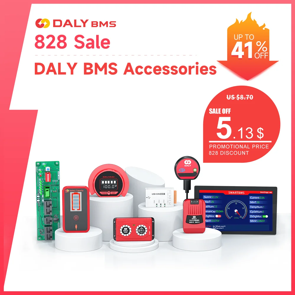 Аксессуары DALY Smart BMS USB к UART RS485 кабель CANbus Box питание ЖК сенсорный экран 12 В осветительная плата WNT Bluetooth