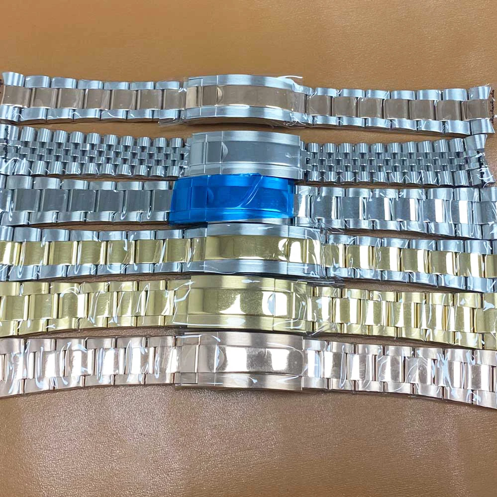 20mm Stainless Steel Watch Starp for SUB Case Men's Watch Accessories Wristwatch Bracelet Belt Watchband Intermediate Polishing