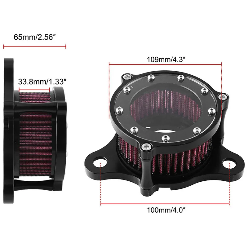Воздухозаборная система фильтров для Sportster XL883 XL883N XL883R XL883P XL1200 XL1200L XL1200X Iron 883 Forty