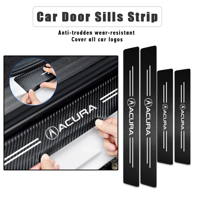 

Universal Car Door Sill Door Edge Stickers Protect for Acura TLX MDX RDX CDX ZDX RLX TSX TL Vigor Integra RSX Car Accessories
