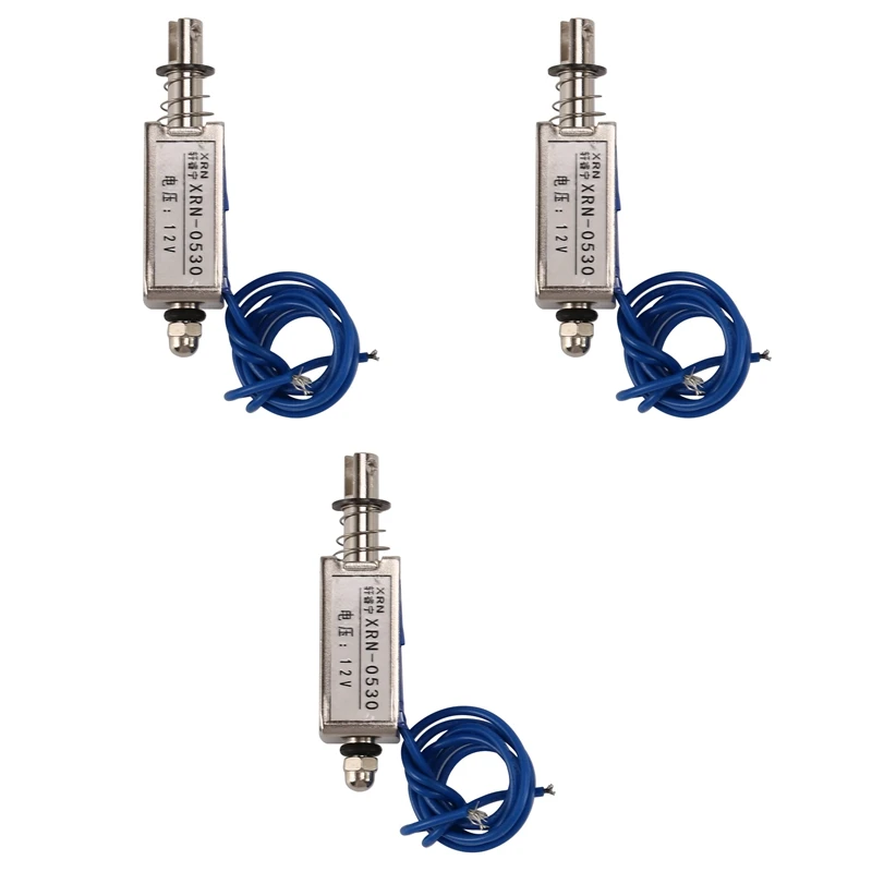 3X Соленоид Электрический Тип Push/Pull 10 мм DC 12 В 2 1 кг Сила