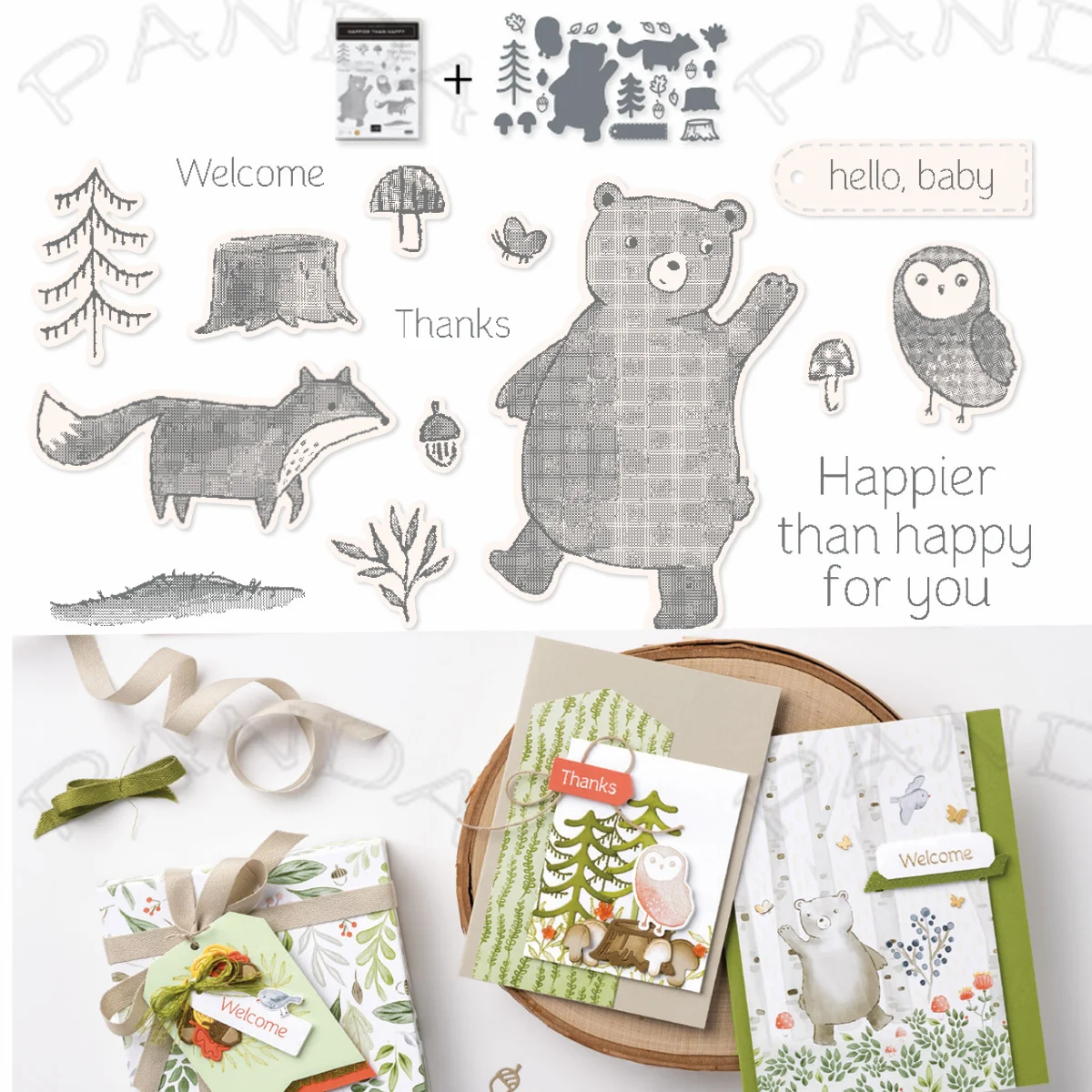 

New Bear Bird Clear Stamps Metal Craft Cutting Dies For Diy Scrapbooking Paper Stencil Diary Decoration Embossing 2022