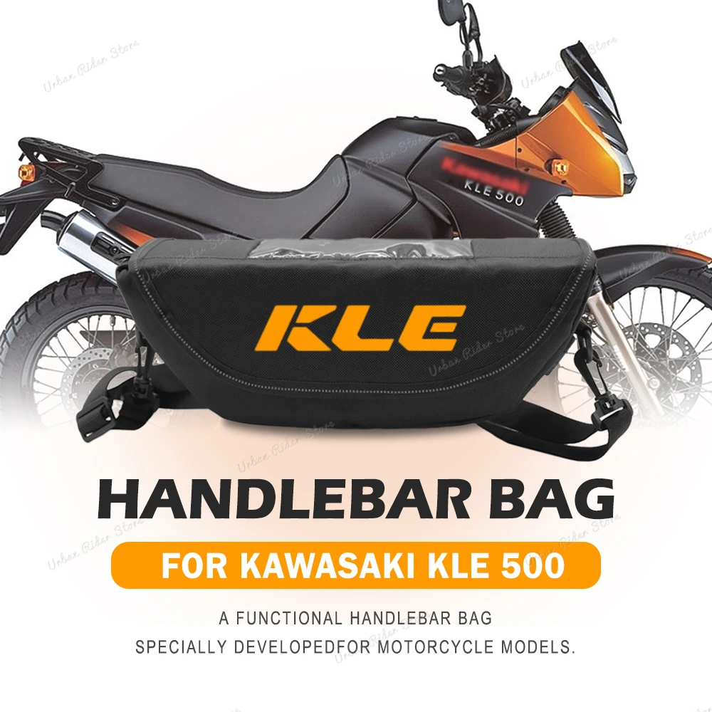 Фото Сумка для хранения на руль мотоцикла Kawasaki KLE 500, водонепроницаемая и пыленепроницаемая сумка для хранения на руль мотоцикла №1
