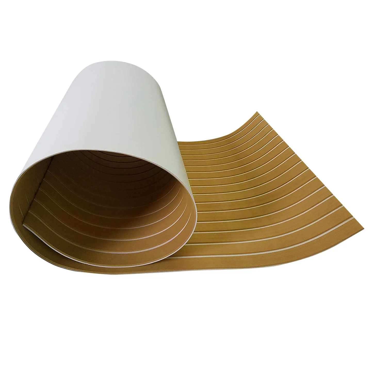 

Доска из тика эва 2400x600x6 мм для яхт на колесах, неклеящиеся скошенные края (желто-коричневый с белым)