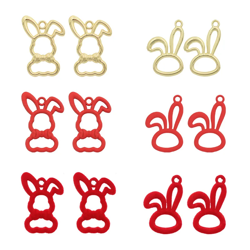 

New style 50pcs/lot animals cartoon rabbits shape alloy floating locket charms diy jewelry earring/bracelet accessory