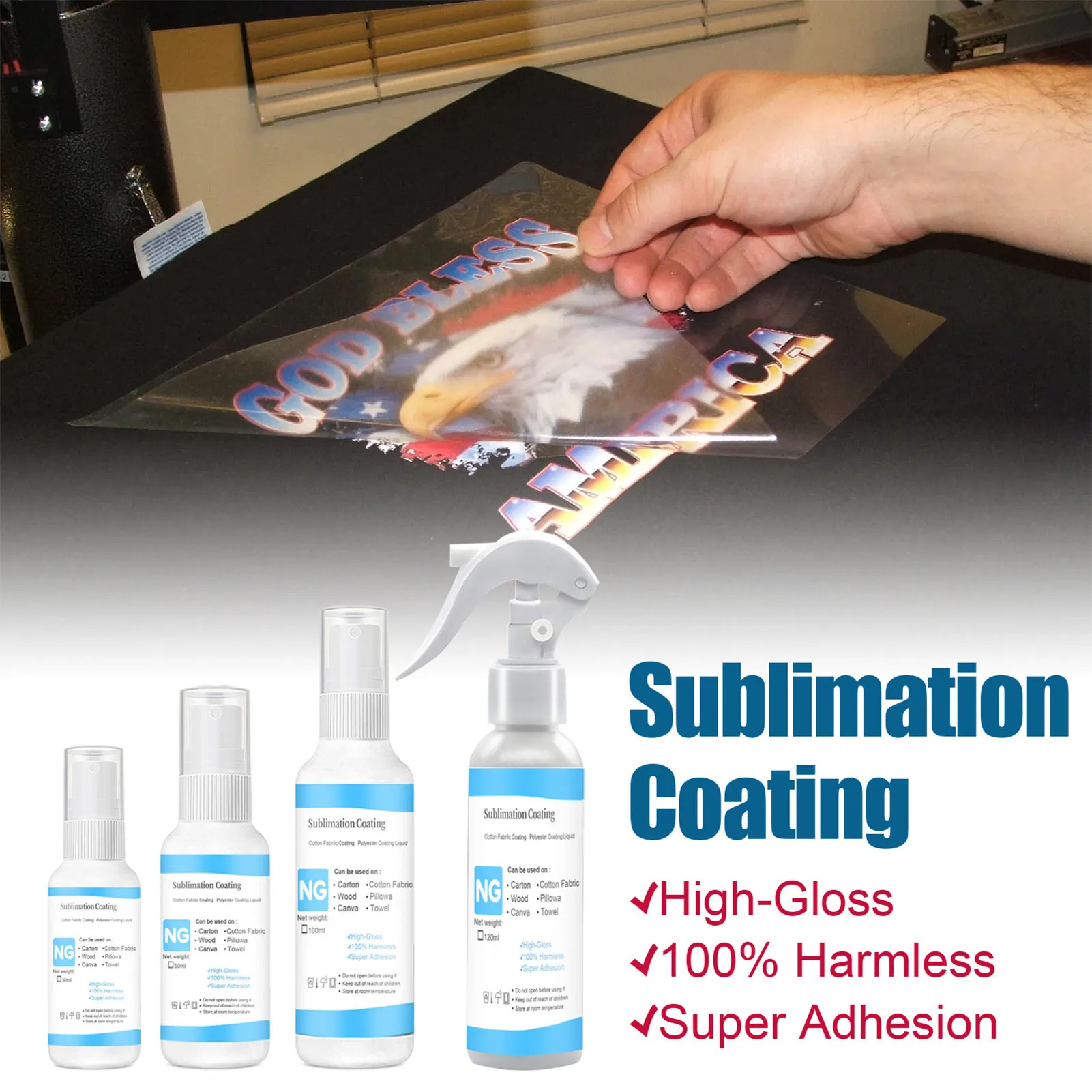 

30/50/100/120ML Sublimation Coating Spray Suitable For Pretreatment of Cotton Materials Such as Clothes All Fabric Quick-drying