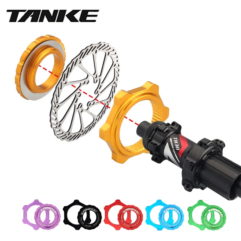 TANKE bicycle hub center lock turn 6-bolt adapter mountain bike hub center lock conversion seat 6-bolt rotor disc brake bike