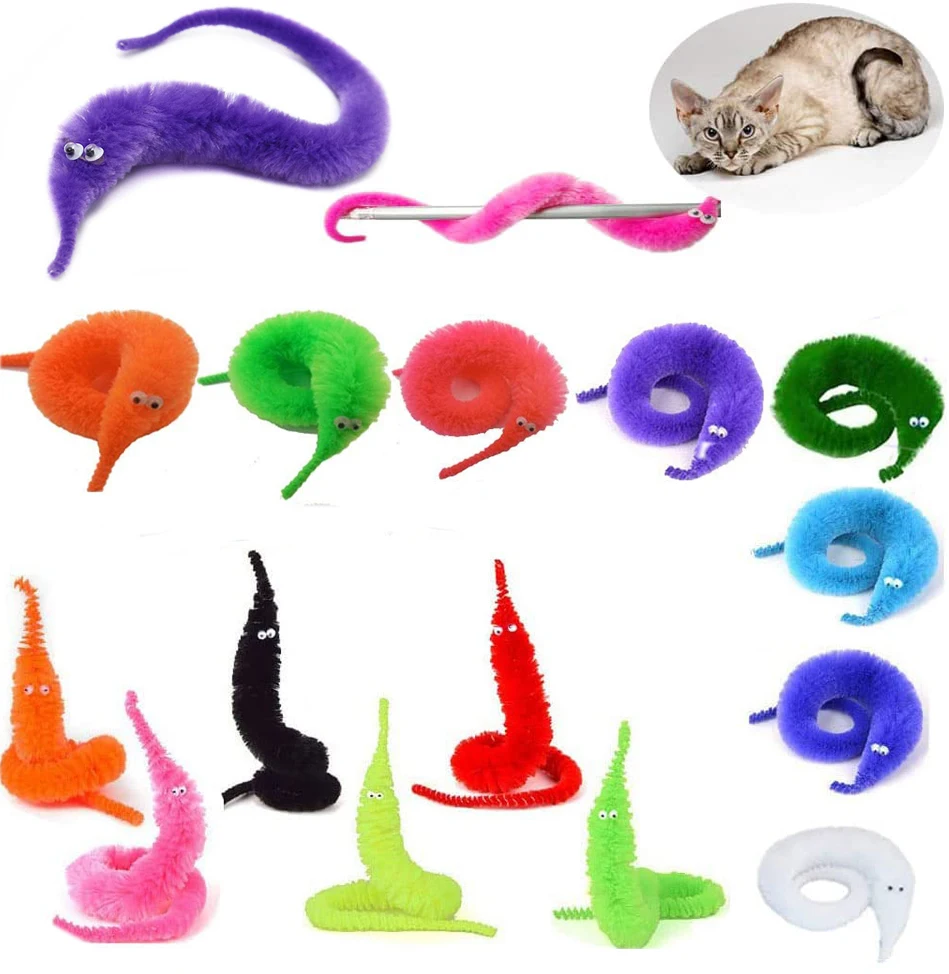 24 шт. Мягкие волшебные черви трюк-игрушки для детей, изгибающиеся и крутящиеся на невидимой нити, подарки на карнавальную вечеринку, реквизит для детей.