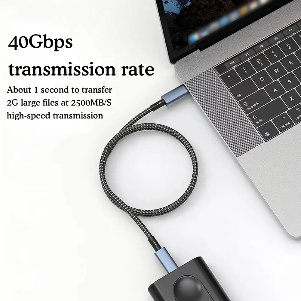 

Thunderbolt 4 Double Head Type C8K60 With Digital Display Phone Fast Data Cable Screen Line Charging Mobile Projection Cabl W0R1