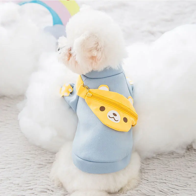

Satchel Bear Hoodie Pet Dog Clothes Cartoon Clothing Dogs Super Small Costume Soft Cute Warm Chihuahua Print Autumn Boy Mascotas