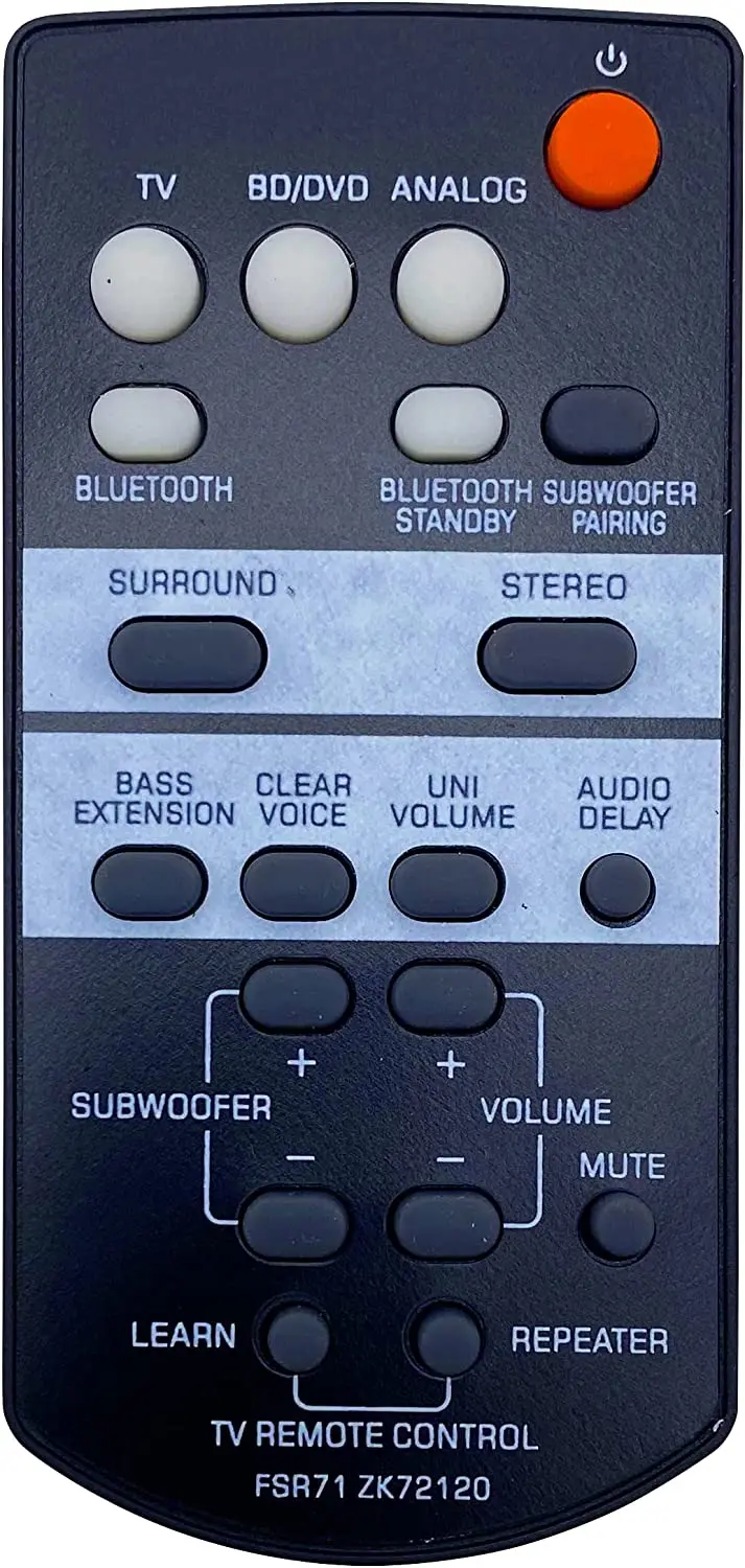 

Remote Control for Yamaha Soundbar YAS-203 Front Surround Systems