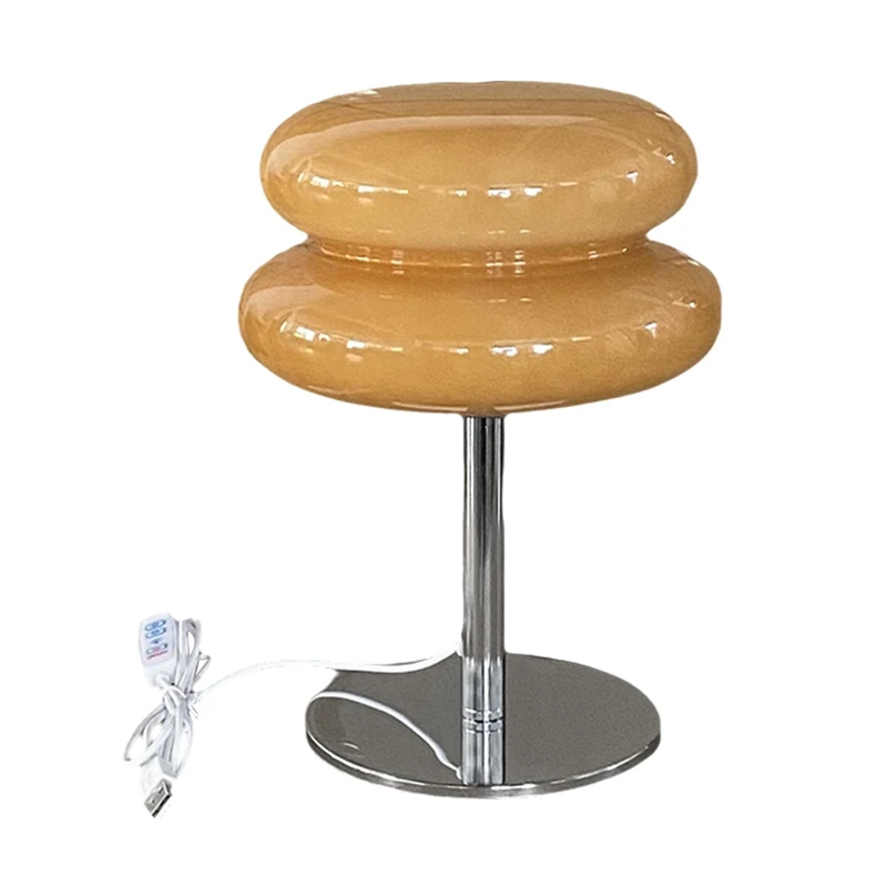 Retro Egg Tart Lamp Mid Century Modern Mushroom Trichromatic Dimming Living Room Atmosphere Lamps