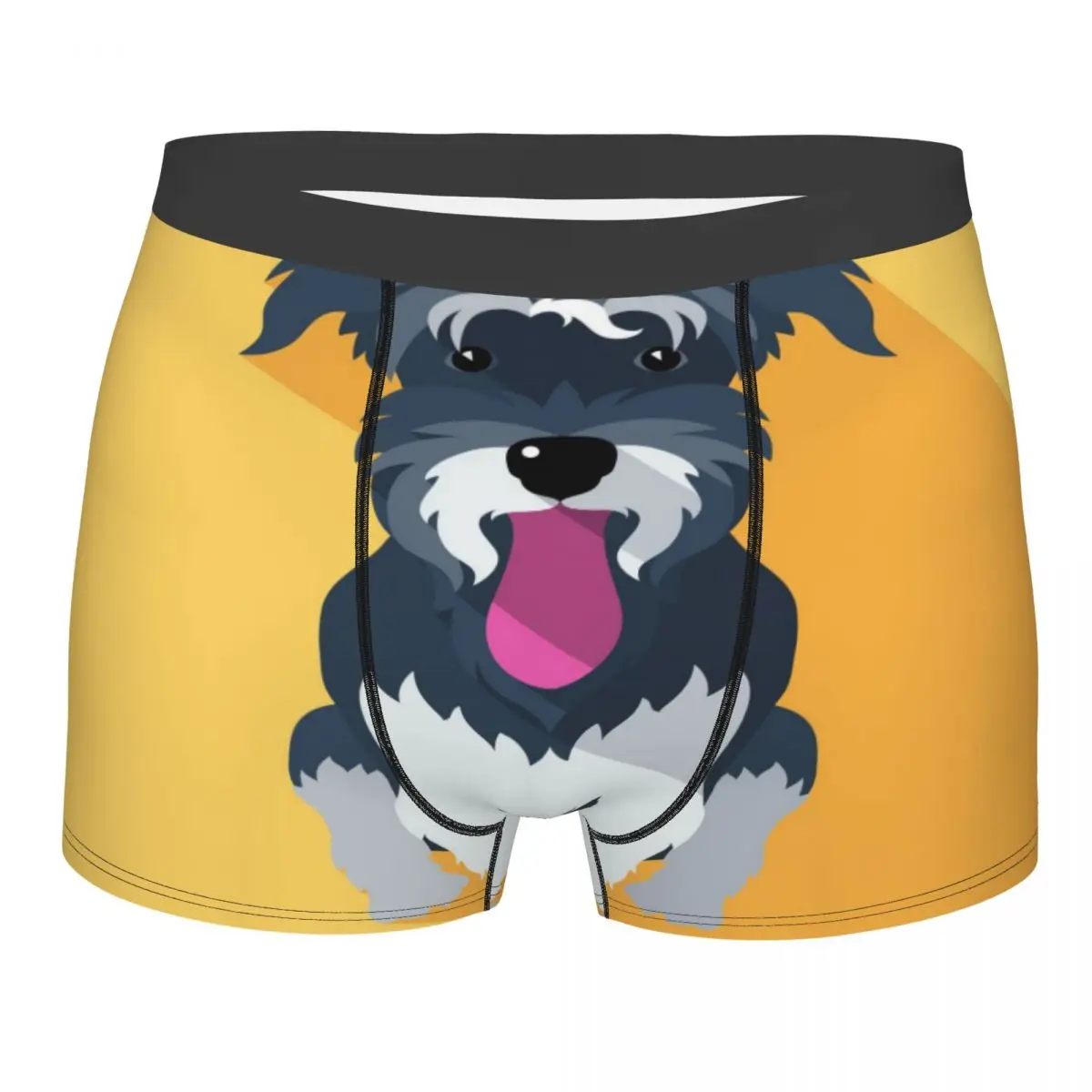 

Men's Underwear Underpants Dog Miniature Schnauzer Men Boxer Shorts Elastic Male Panties