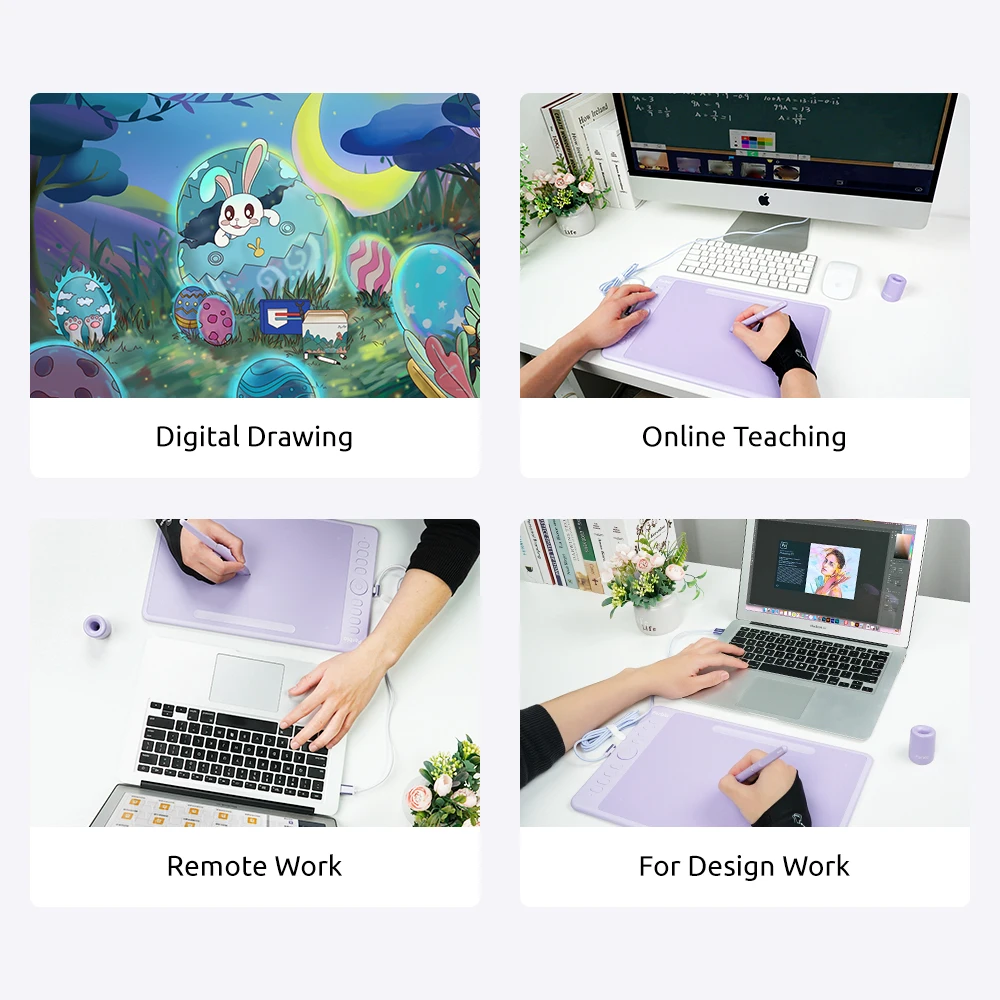 Цифровой графический планшет Parblo Intangbo S/M для рисования с функцией наклона и