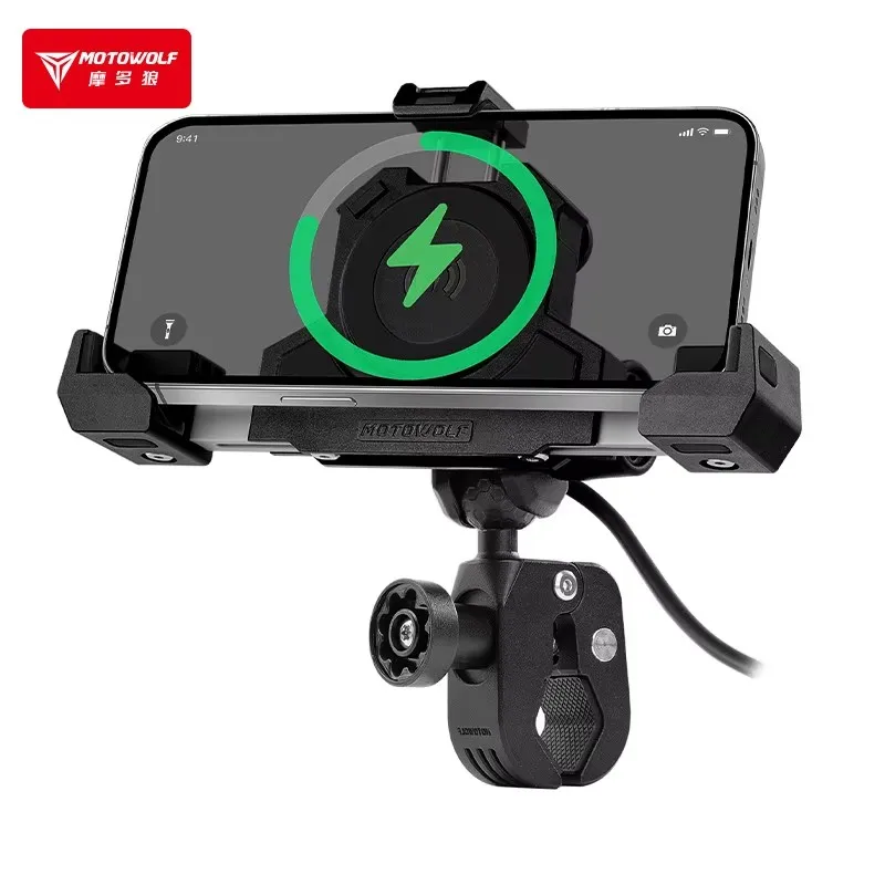 

Держатель Для Мотоцикла MOTOWOLF Triangle Fixed Holder С Беспроводной Зарядкой