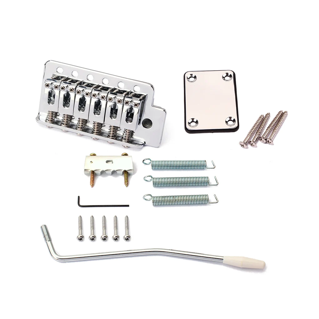 

Guitar Bridge Instrument Accessories Pull String Board Guitar Supplies Multicolored Metal Saddle Neck Joint Plate Silver