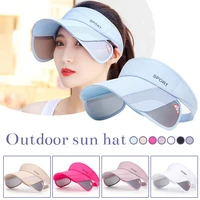 sun visor for uv protection adjustable unisex golf cap retractable brim empty top wide beachtennis retractable brim
