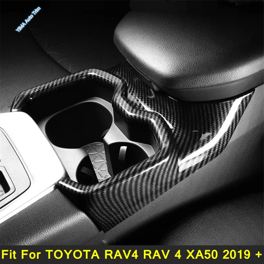 Front Row Water Cup Bottle Holder Frame Trim Central Control Cover For TOYOTA RAV4 RAV 4 XA50 2019 - 2023 Interior Accessories