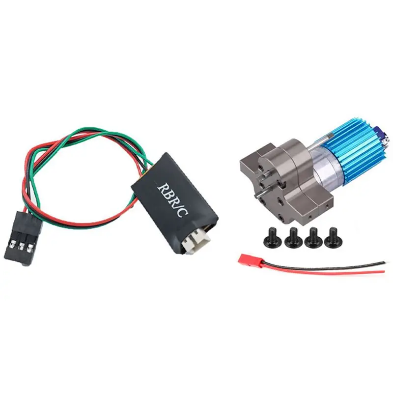 

1Pcs Speed Change Gear Box Metal Gearbox With 370 Brush Motor & 1Pcs Winch Control Cable Winch 4Ch Control Line For Wpl