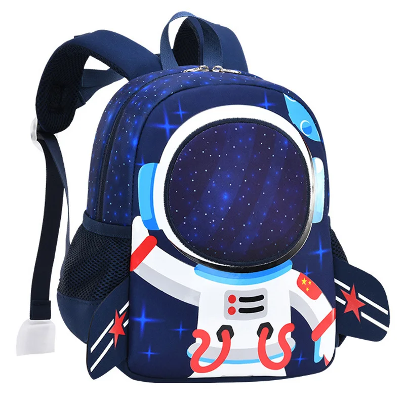Детские школьные рюкзаки для мальчиков и девочек, водонепроницаемые Мультяшные школьные ранцы с 3D астронавтом для детей дошкольного возра...
