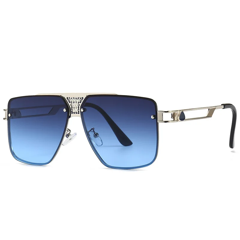 

European and American New Fashion Ins Wind Shade Large Frame Sunglasses Men's Retro Popular Sunglasses Vintage Sunglasses