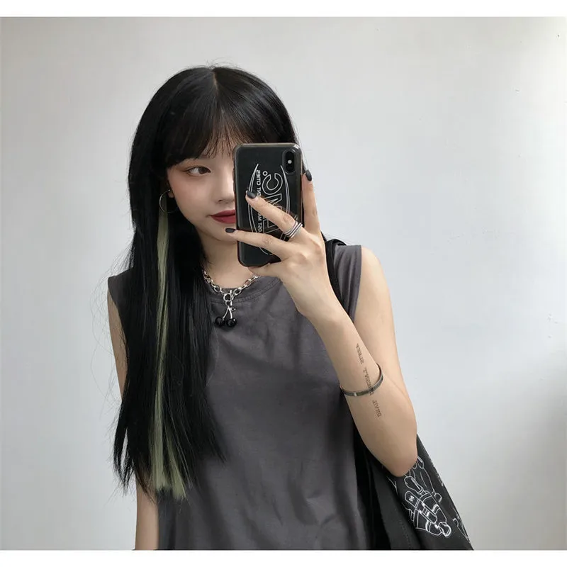 Топ женский спортивный без рукавов повседневная однотонная черная/белая