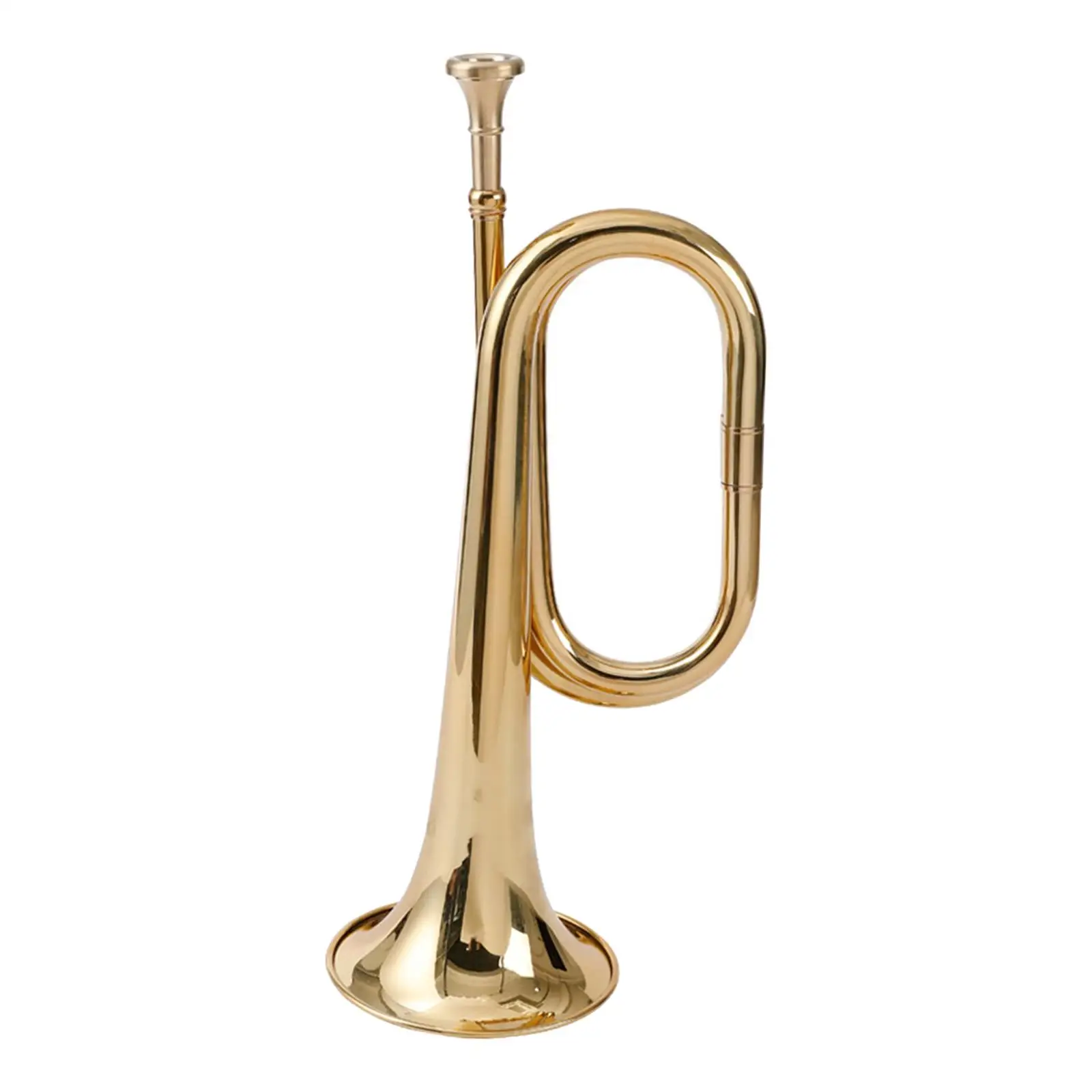 

BB Bugle Yellow Brass Instrument Cavalry for Band Orchestra Professional